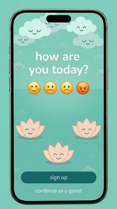 Calmind daily mood check-in screen
