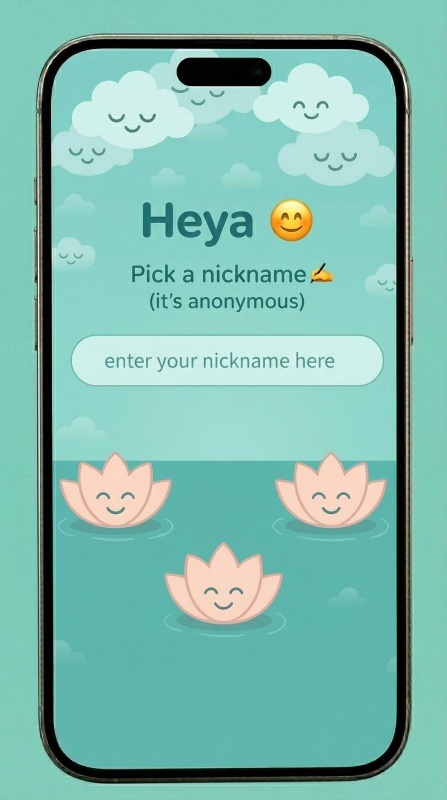 Calmind app — anonymous onboarding screen