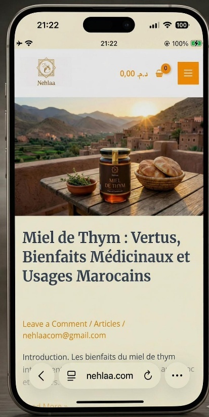 Nehlaa SEO blog — 'Miel de Thym' article